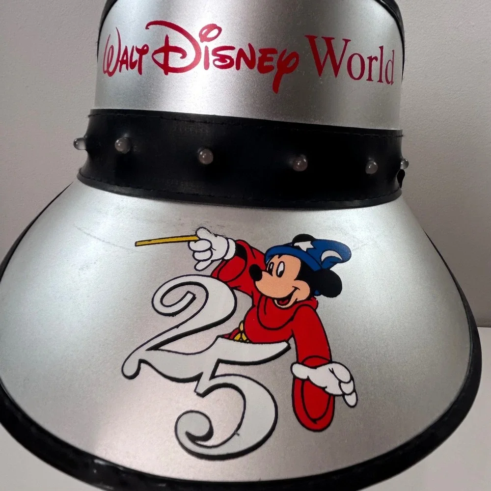 Disney World‎ Visor Lot Mickey Mouse 25th Anniversary Disneyland Felt Hat  cap